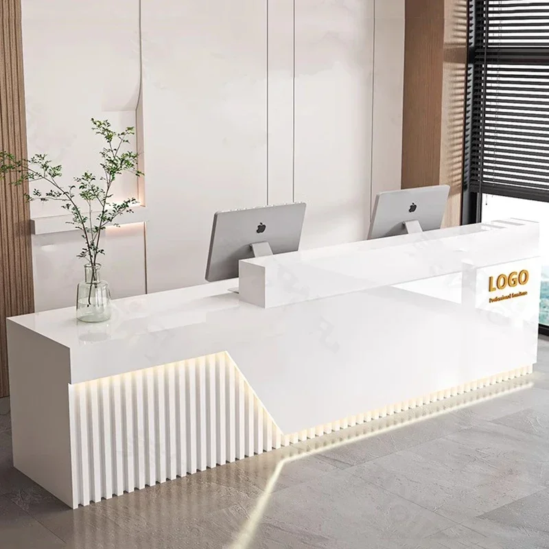 Office Furniture Bali - 高級北欧風受付デスク オフィス サロン 美容デザイン ポッド受付デスク 受付カウンター