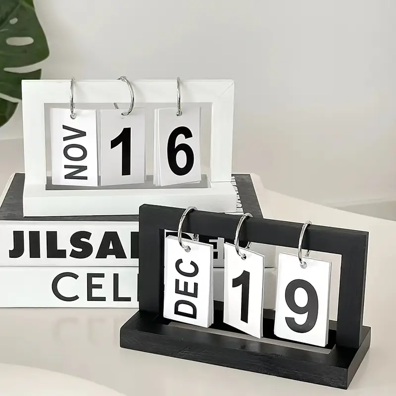 Office Furniture Rental - インミニマリストスタイルリビングルームオフィス装飾プラスチックカレンダー飾りモダンデスクアクセサリーシンプルな家の装飾工芸品