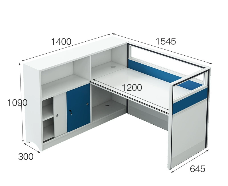 Office Furniture Set - モダンなシンプルオフィスデスクと椅子の組み合わせ、オフィススタッフ用スクリーンカード、従業員用コンピューターデスクワークステーション家具、シングルセット