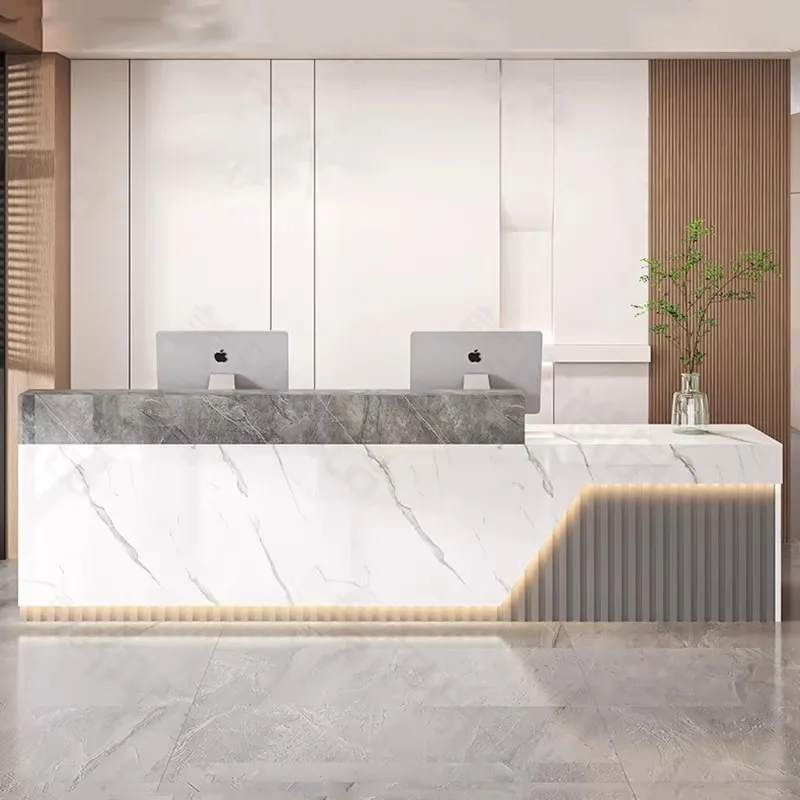 Office Furniture Bali - モダンで豪華な受付デスク 北欧風オフィス 美容室受付デスク デザイン演台 商業施設用家具