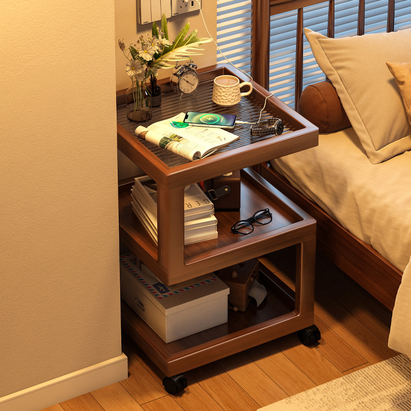 Room Divider Bamboo - 新しいベッドサイドテーブル、家庭用リビングルーム、ソファサイドシェルフ、寝室ベッドサイド取り外し可能なキャビネットナイトスタンド家具寝室
