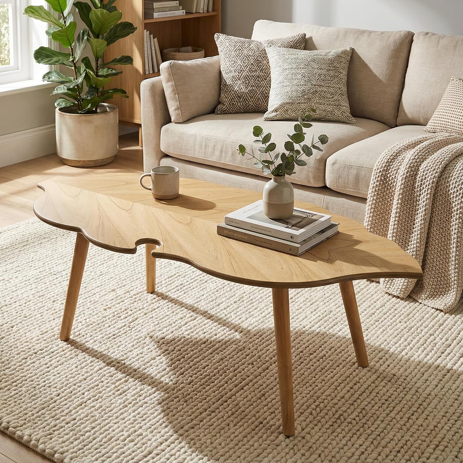 Office Furniture Center - 小型木製コーヒーテーブル、組み立て簡単、脚付きセンターテーブル＆エンドテーブル、リビングルーム、寝室、オフィス用サイドテーブル、カスタマイズ可能