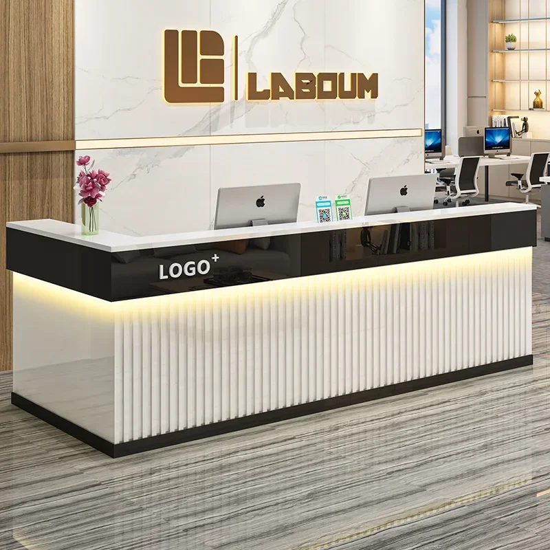 Office Furniture Bali - Purpito サロン受付デスク 美容室 高級オフィスレジ受付デスク シンプルバー受付デスク ネギシオ商業用家具