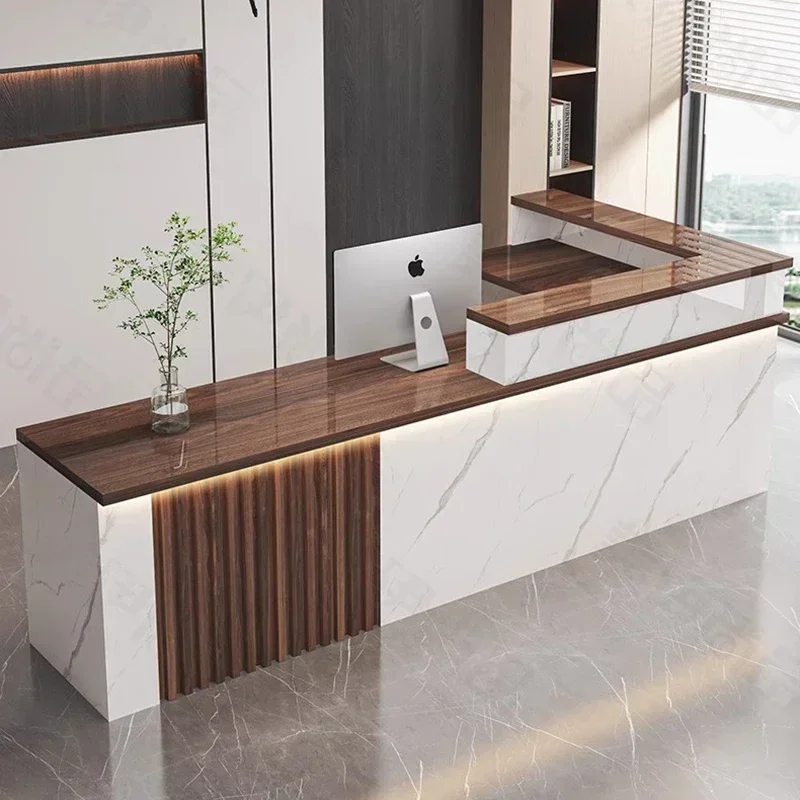 Office Furniture Bali - イタリアの受付デスク ユニークなカスタマイズデザイン シンプルでトレンディな受付ディスプレイ 北欧風エスクリヴァニーニャ 商業用家具