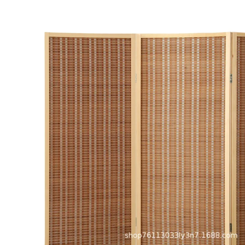 Room Divider Bamboo - 竹製折りたたみ式間仕切り、持ち運び可能なプライバシーパーテーション、家庭、オフィス、浴室、廊下用、木製スタイル装飾