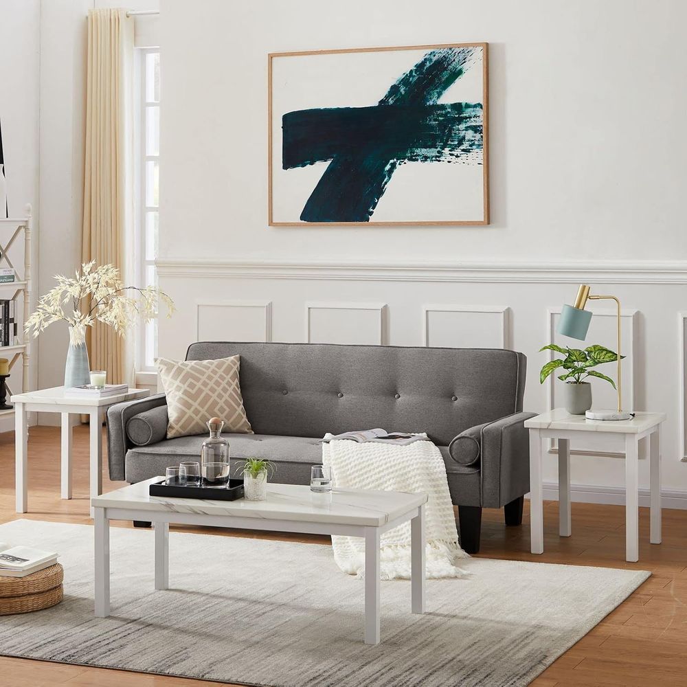 モダンなリビングルーム用コーヒーテーブルセット、大理石トップ - Office Furniture Center のレビューと価格
