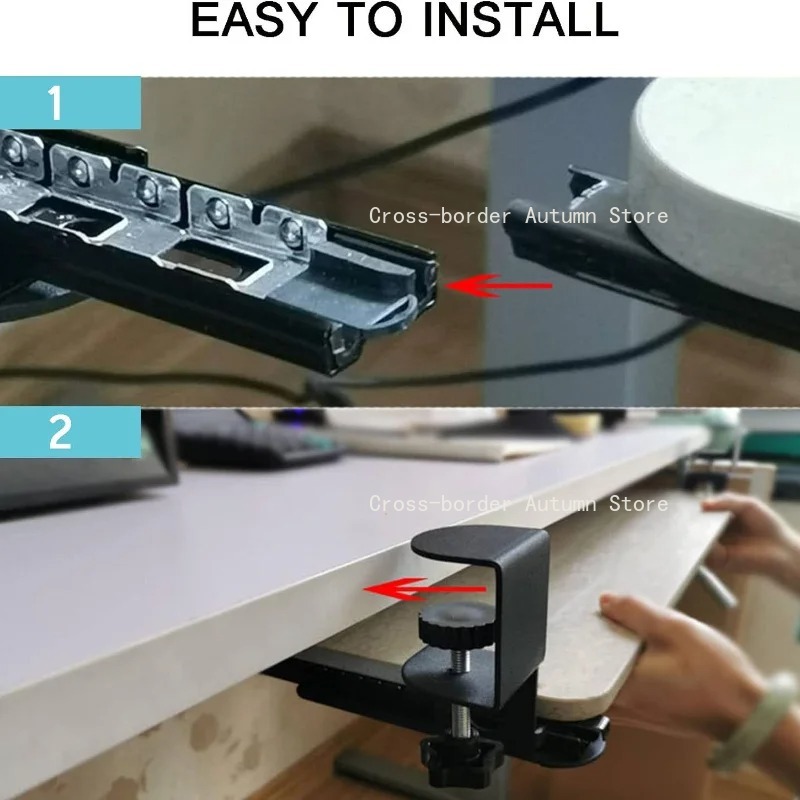 1PC クランプ式キーボードトレイ 人間工学に基づいたスライ - Keyboard Drawer Under のレビューと価格