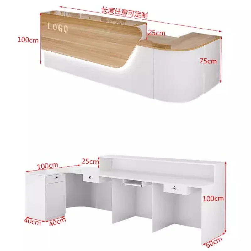 高級収納付き受付デスク シニア向けカスタムビューティーデコレ - Office Furniture Bali のレビューと価格