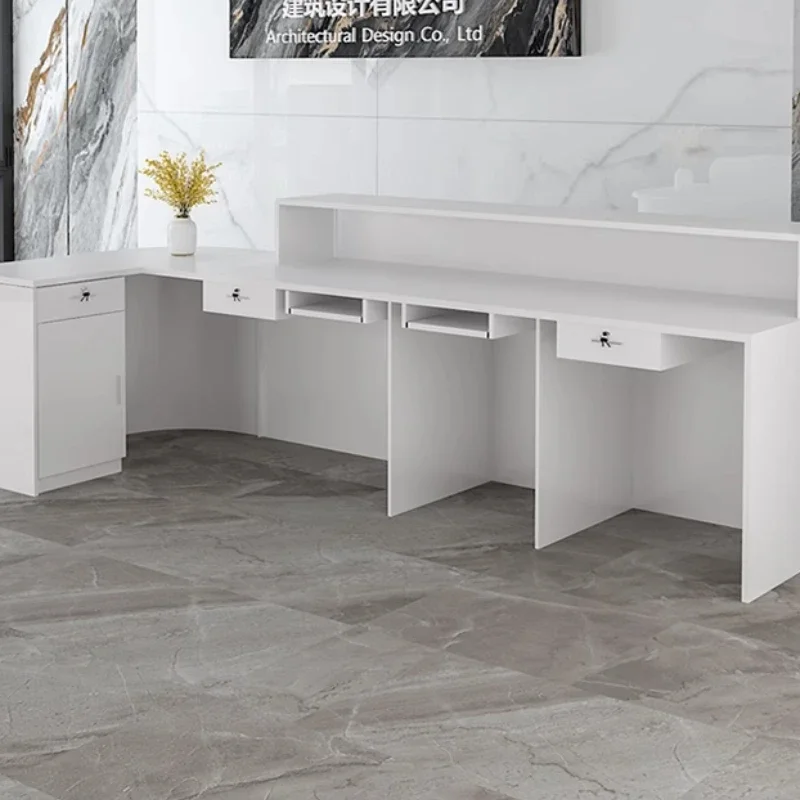 高級収納付き受付デスク シニア向けカスタムビューティーデコレ - Office Furniture Bali のレビューと価格