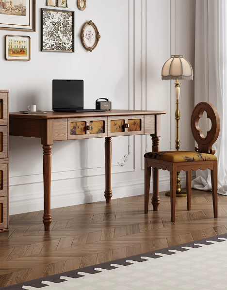 ホームオフィスデスクセット エレガントなヴィンテージ学習家具 - Office Furniture Set のレビューと価格
