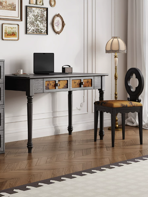 ホームオフィスデスクセット エレガントなヴィンテージ学習家具 - Office Furniture Set のレビューと価格