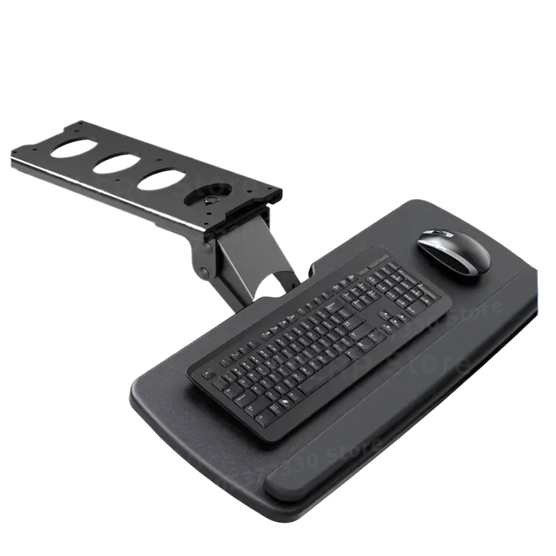 デスク下キーボードトレイ クリップオン式スライド引き出し コ - Keyboard Drawer Under のレビューと価格