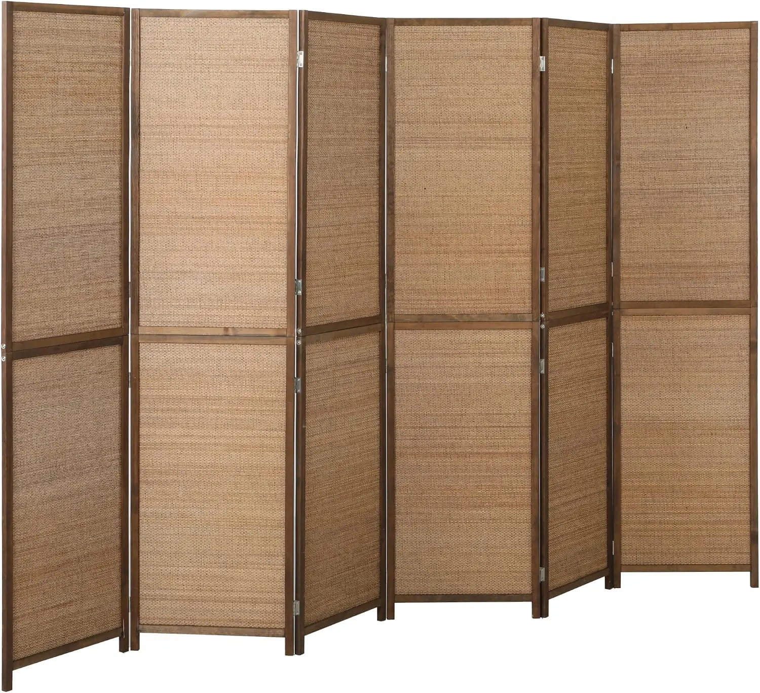 6フィートの間仕切り、6枚パネル手編み竹製プライバシースクリ - Room Divider Bamboo のレビューと価格