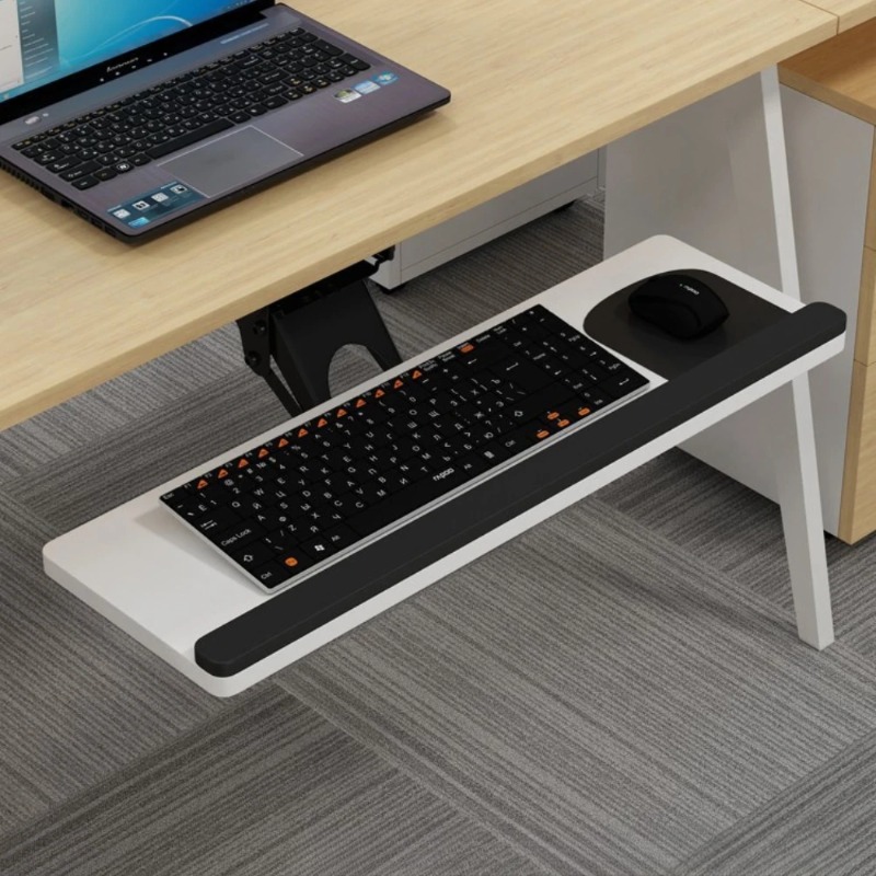 デスク下スライド式キーボードトレイ、マウスパッド付き、人間工 - Keyboard Drawer Under のレビューと価格