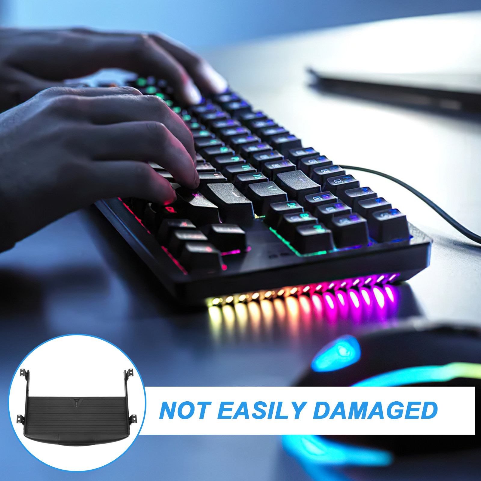 キーボードトレイ デュアルレイヤー デスク下スライドアウト式 - Keyboard Drawer Under のレビューと価格