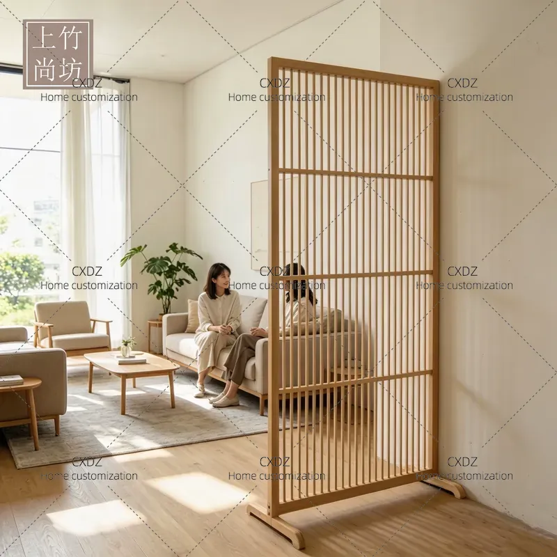 日本の竹製パーテーションスクリーン北欧シンプル無垢材グリルモ - Room Divider Bamboo のレビューと価格