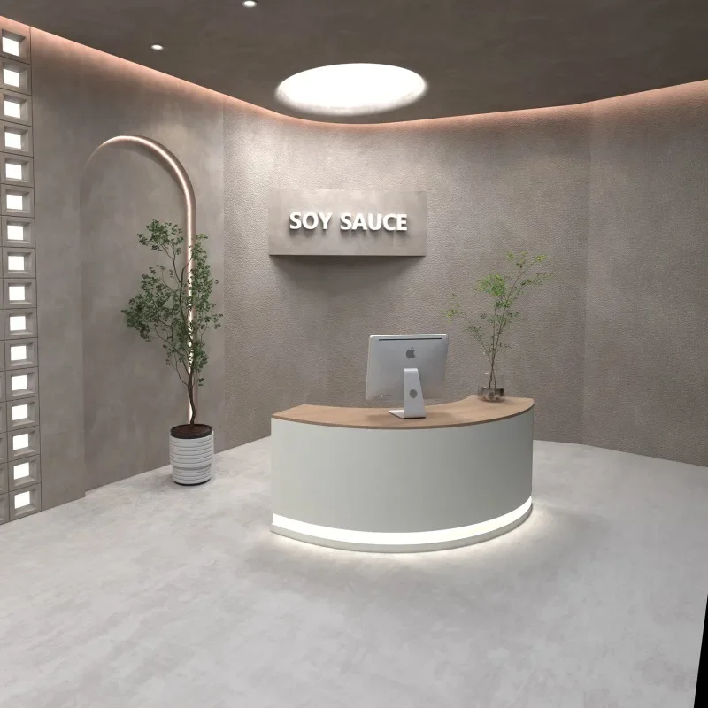 曲線状のデスクテーブル、美容サロンカウンター、屋外受付バー、 - Office Furniture Bali のレビューと価格