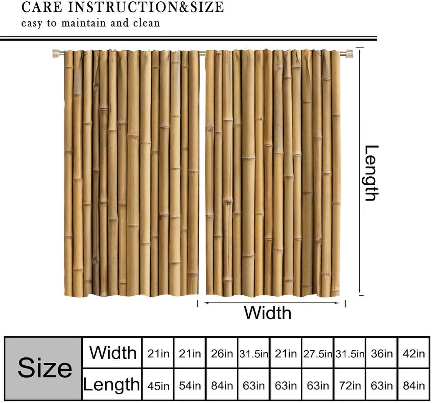 エレガントな竹製木製縦型カーテンセット ルームディバイダー  - Room Divider Bamboo のレビューと価格