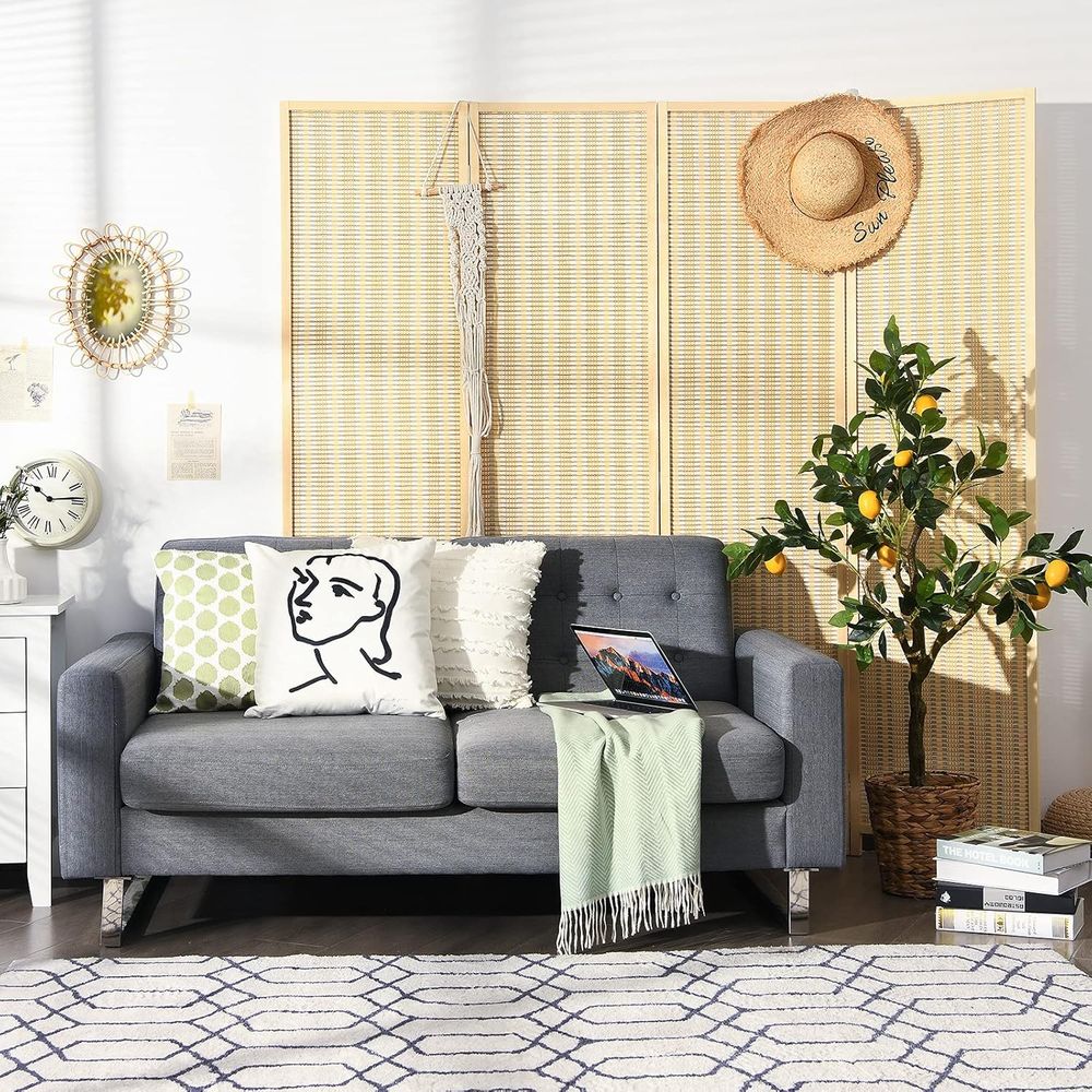 竹製ルームディバイダー、高さ6フィートの自立式折りたたみ式プ - Room Divider Bamboo のレビューと価格