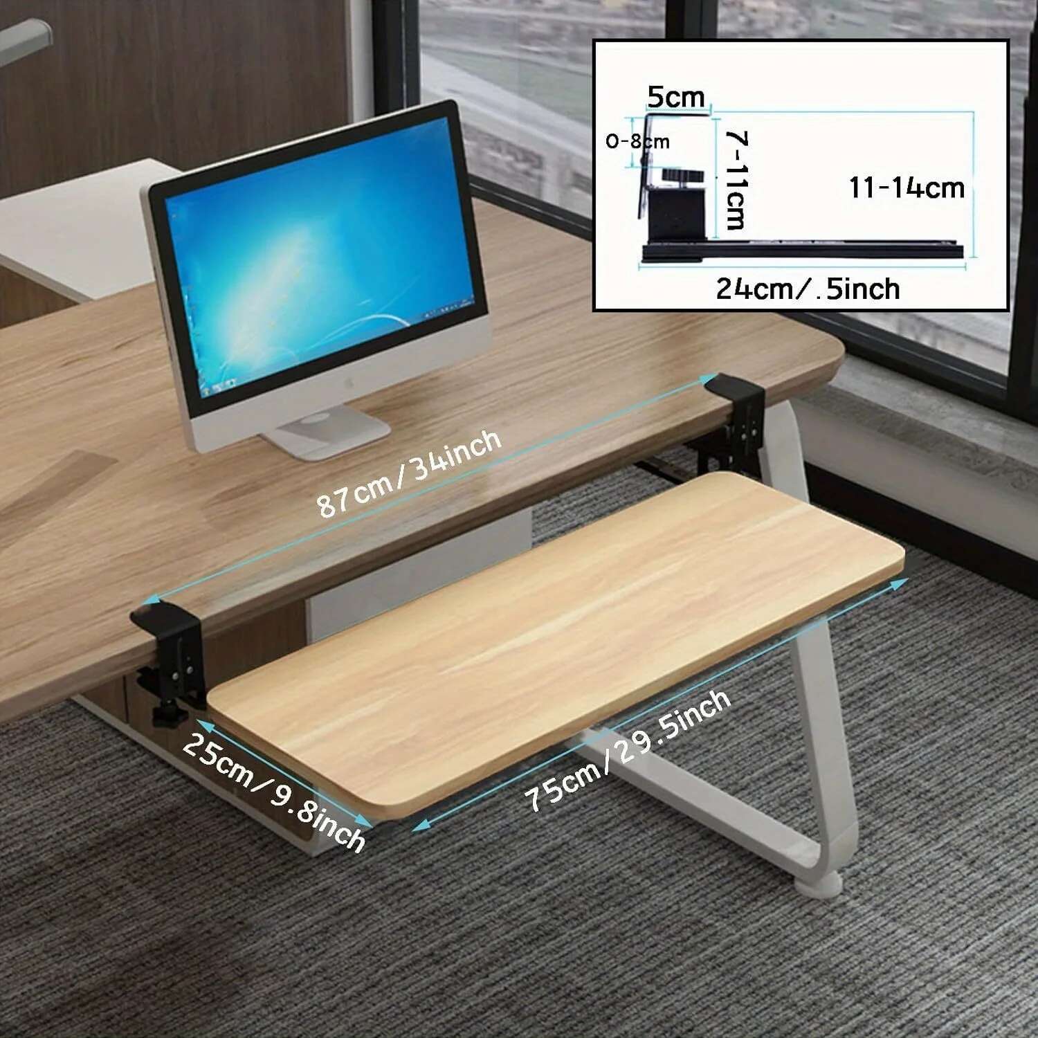 人間工学に基づいたスライド式デスク下キーボードトレイ、マウス - Keyboard Drawer Under のレビューと価格