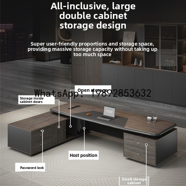 CZ 高級オフィス管理職用デスク＆チェアセット シンプルモダ - Office Furniture Set のレビューと価格