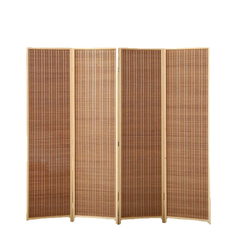 竹製折りたたみ式間仕切り、持ち運び可能なプライバシーパーテー - Room Divider Bamboo のレビューと価格
