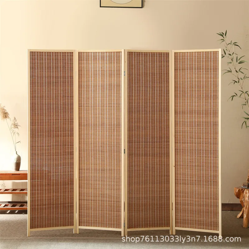 竹製折りたたみ式間仕切り、持ち運び可能なプライバシーパーテー - Room Divider Bamboo のレビューと価格